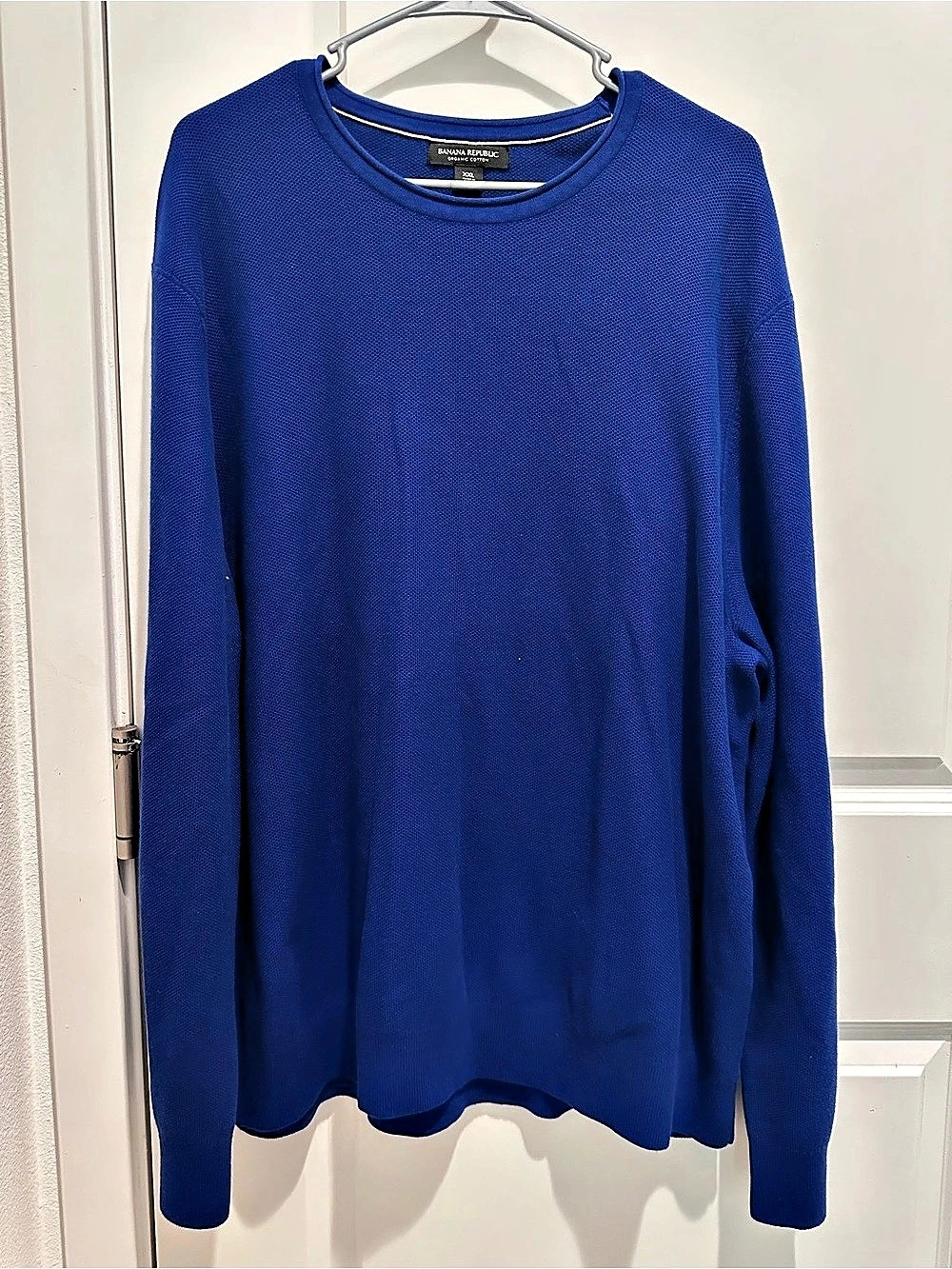 Banana Republic Organic Cotton Crew-Neck Sweater Blue XXL